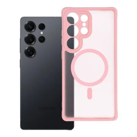 Futerał do Samsung S25 ULTRA Full Matte Mag Cover zgodny z MagSafe jasnoróżowy