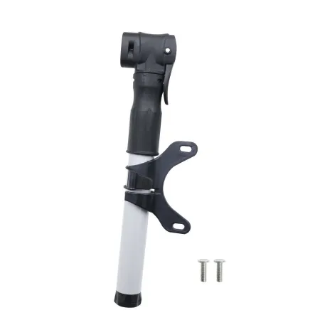 Mini pompka z uchwytem montażowym do roweru / hulajnogi FSPMP-387 czarno srebrna