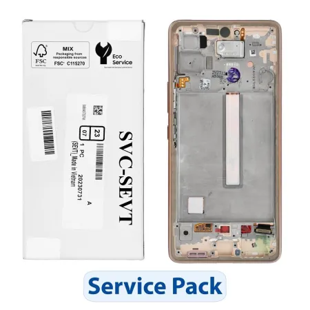 ServicePack Wyświetlacz LCD SAMSUNG A53 5G A536B GH82-28024D Gold