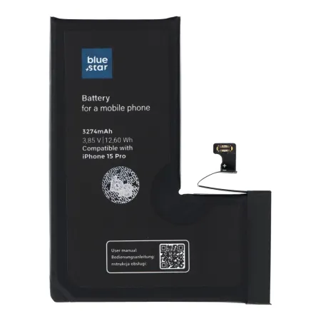 Bateria do iPhone 15 PRO 3274 mAh Blue Star HQ