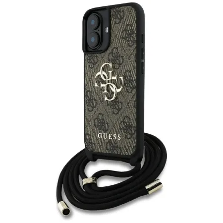 GUESS futerał do IPHONE 16 GUHCP16SP4GMGCRW (CBDY PU 4G Big Logo W/Cord Strap) brązowy