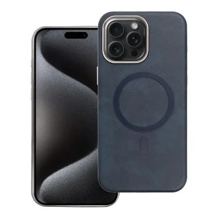Etui na iPhone 15 PRO MAX Gentleman Mag Cover zgodne z MagSafe granatowe