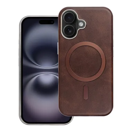 Etui na iPhone 16 Gentleman Mag Cover zgodne z MagSafe brązowe