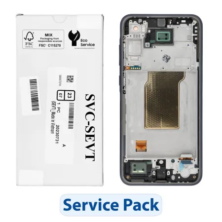 ServicePack Wyświetlacz LCD do SAMSUNG A35 5G A356B GH82-34221A czarny / granatowy