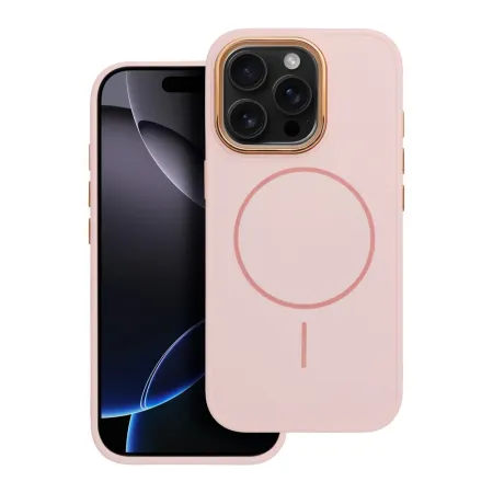 Etui na iPhone 12 Frame Mag Cover zgodne z MagSafe pudrowy róż