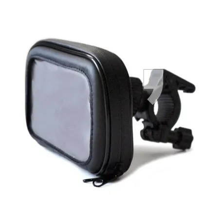 ART uchwyt rowerowy na kierownicę skórzany na telefon / GPS / MP4 AX-16 czarny