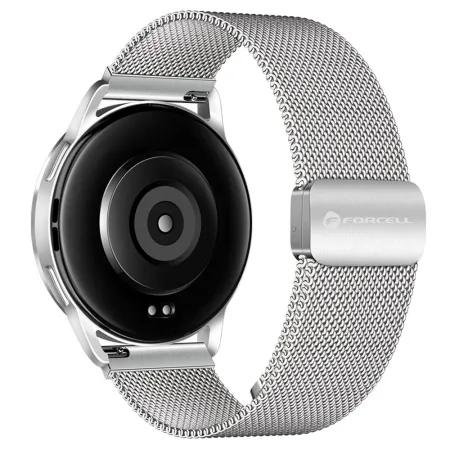 Pasek do Samsung Galaxy Watch Forcell F-Design FS11 magnetyczny stal 22 mm srebrny