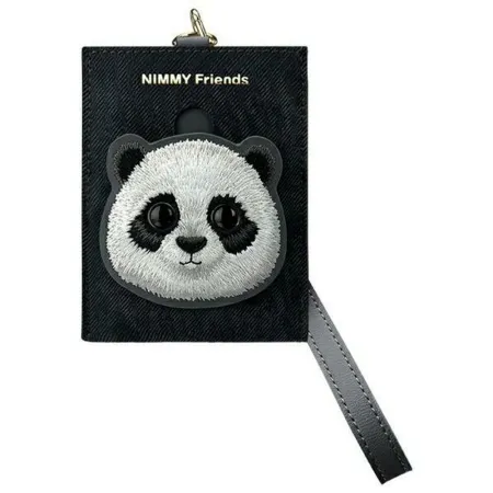 NIMMY portfel na karty BIG EYED PET 2.0 Panda czarny