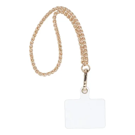 Smycz do telefonu, Zawieszka do telefonu - CHAIN #43 / długość sznura 40cm (20cm w pętli) / na nadgarstek - złoty