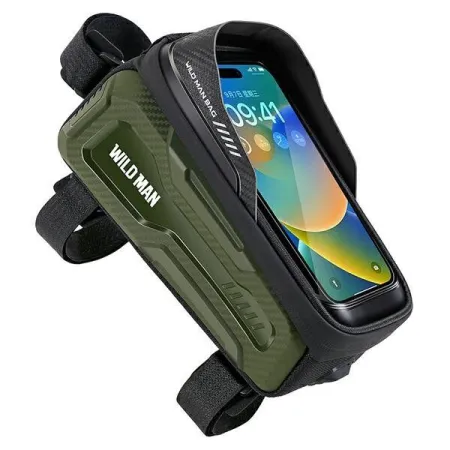 WILDMAN sakwa rowerowa na ramę na zamek 1L (4" - 7") M20 zielona