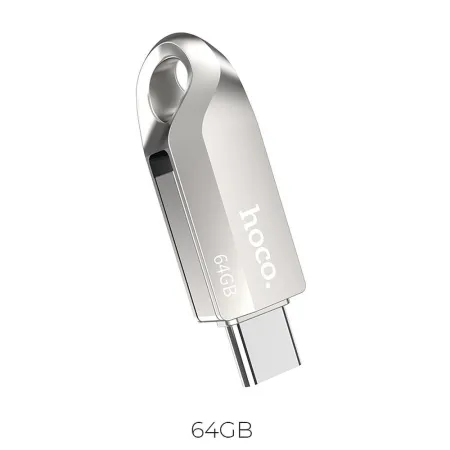 Pendrive 64GB USB 3.0 (USB A + USB C) Hoco UD8 nikiel
