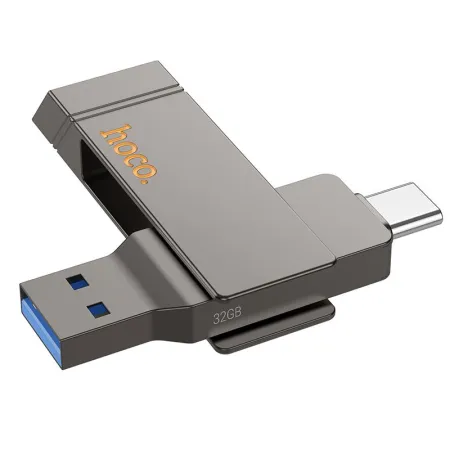 Pendrive 32GB USB 3.2 (USB A + USB C) Hoco UD15 szary