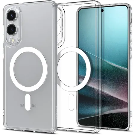 SPIGEN futerał ULTRA HYBRID MAG kompatybilny z MagSafe do SAMSUNG S25 Edge clear white