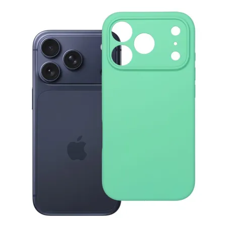 Etui na iPhone 17 Pro / 18 Pro (low camera edge) Silicone 2mm (camera protection) miętowe