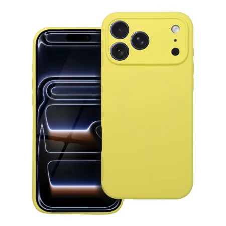 Etui na iPhone 17 Pro Max / 18 Pro Max (low camera edge) Silicone 2mm (camera protection) zgodne z MagSafe żółte