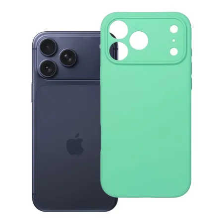 Etui na iPhone 17 Pro Max / 18 Pro Max (low camera edge) Silicone 2mm (camera protection) zgodne z MagSafe miętowe