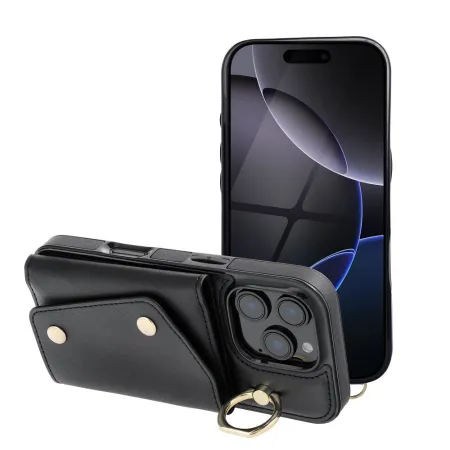 Etui na iPhone 12 / 12 PRO Wonder z portfelem czarne