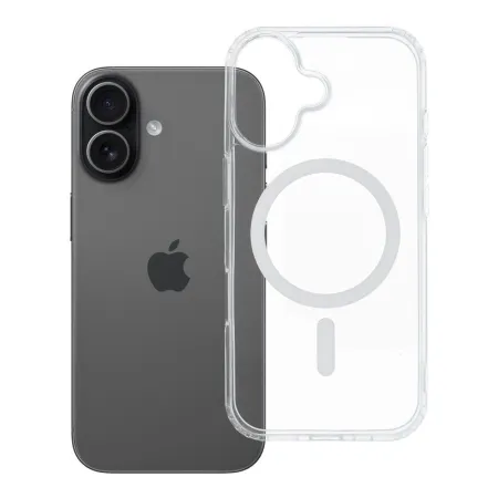 Etui na iPhone 17 Drop Glue Colorful Ring Mag Cover zgodne z MagSafe białe