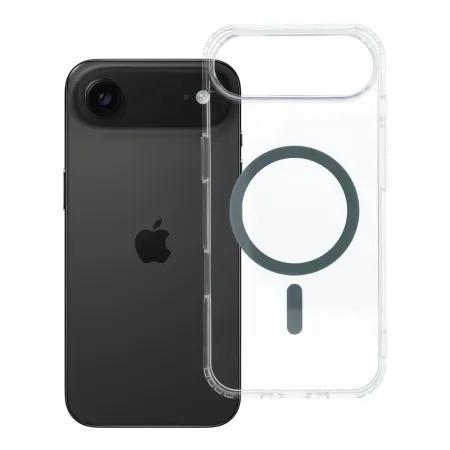 Etui na iPhone 17 AIR Drop Glue Colorful Ring Mag Cover zgodne z MagSafe szare