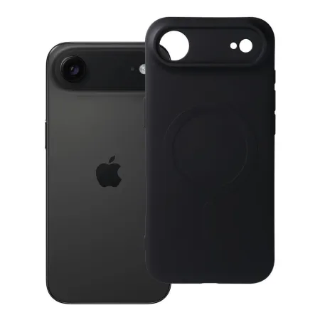 Etui na iPhone 17 AIR Silicone Mag Cover zgodne z MagSafe (camera protection) czarne