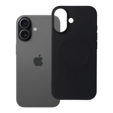 Etui na iPhone 17 Silicone Mag Cover zgodne z MagSafe (big hole) czarne