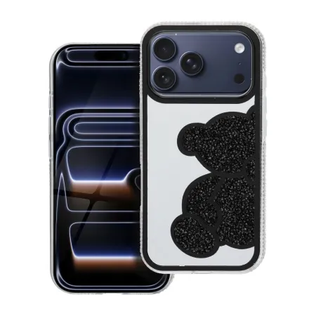Etui na iPhone 17 Pro / 18 Pro (low camera edge) Teddy Bear czarne