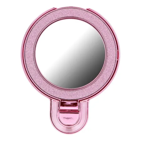 Stojak na telefon CIRCLE MIRROR - naklejany - różowy