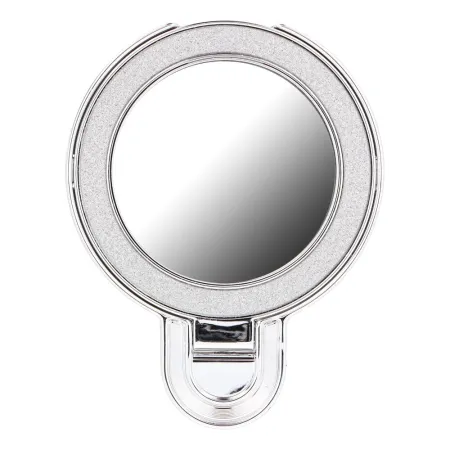 Stojak na telefon CIRCLE MIRROR - naklejany - srebrny