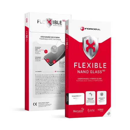Szkło hybrydowe 5D do iPhone 17 PRO MAX / 18 PRO MAX Forcell Flexible czarne