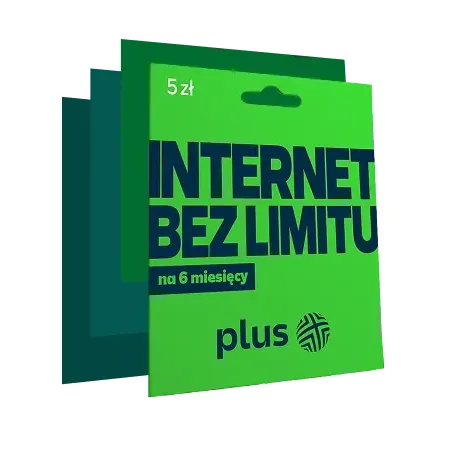 Karta Startowa PLUS 5 zł internet bez limitu