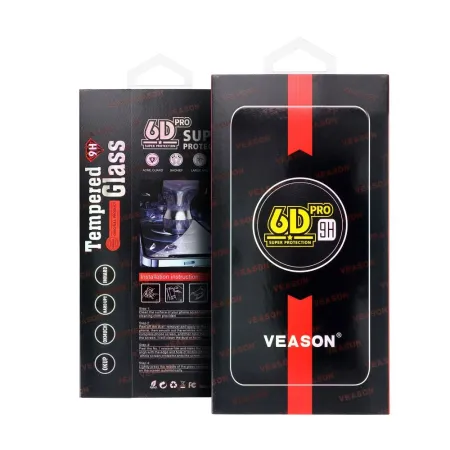 Szkło Hartowane 6D do iPhone 17 PRO MAX / 18 PRO MAX Veason Pro Glass czarne