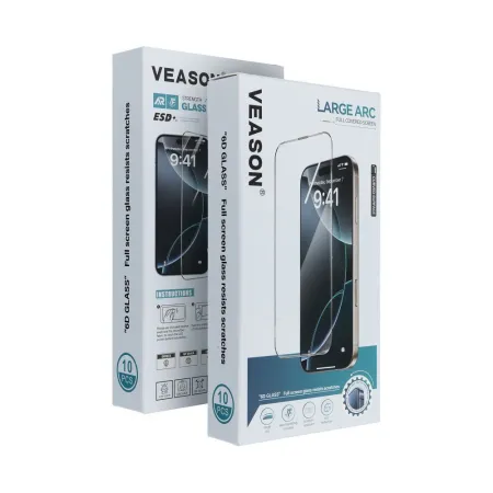 Szkło Hartowane 6D do iPhone 17 Veason Pro Glass (SET 10in1) czarne