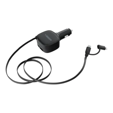 Ładowarka samochodowa VEGER USB C + kabel USB C / Lightning QC PD 84W CC89 czarna