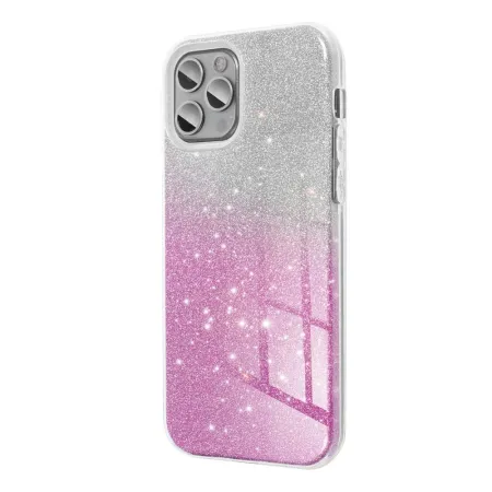Etui na Samsung A17 / A18 Shining transparentne różowe