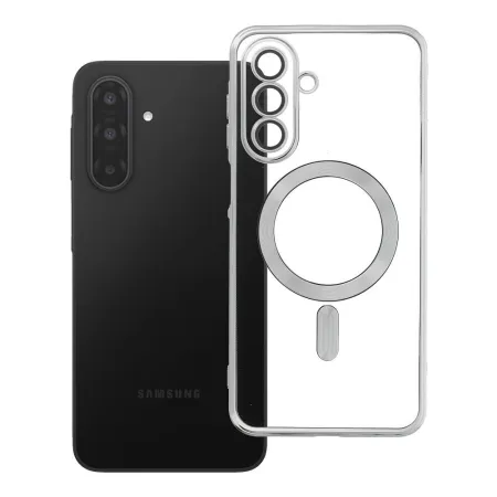 Etui na Samsung A17 / A18 Electro Mag Cover zgodne z MagSafe srebrne