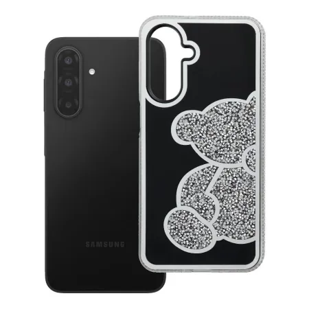 Etui na Samsung A17 / A18 Teddy Bear srebrne