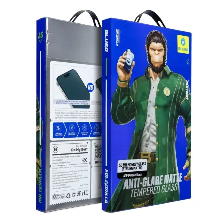 Szkło Hartowane 5D do iPhone 17 AIR Mr. Monkey Glass (Anti-Glare Strong Matte) czarne