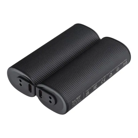 Powerbank Veger (W0587) 2,4A 2 szt 2 x 5000 mAh z podgrzewaczem do rąk czarno srebrny