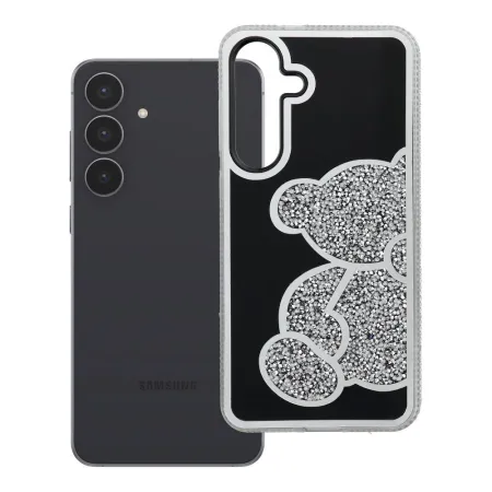 Etui na Samsung S25 FE Teddy Bear srebrne