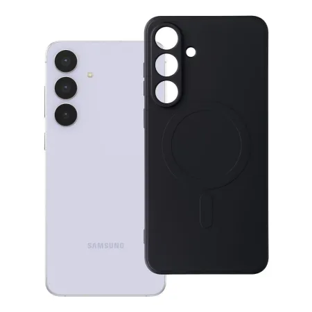Etui na Samsung S25 FE Silicone Mag Cover zgodne z MagSafe (camera protection) czarne
