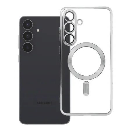 Etui na Samsung S25 FE Electro Mag Cover zgodne z MagSafe srebrne