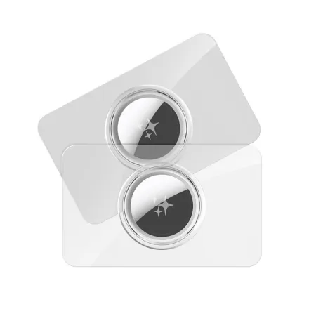 DUX DUCIS etui ochronne w kształcie karty do AirTag 2 szt transparentne + czarne