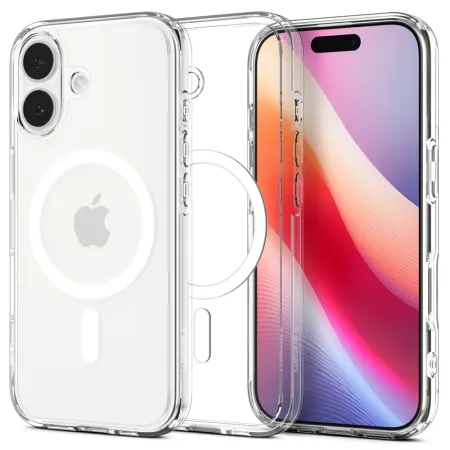 SPIGEN futerał ULTRA HYBRID MAG kompatybilny z MagSafe do IPHONE 17 clear white