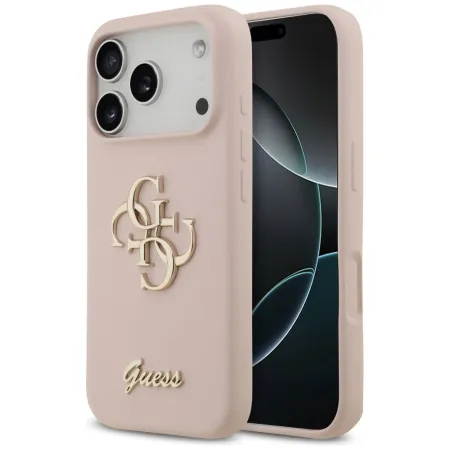 GUESS futerał do IPHONE 17 Pro GUHCP17LSC4GSMP (Silicone W/ Big 4G Script) różowy