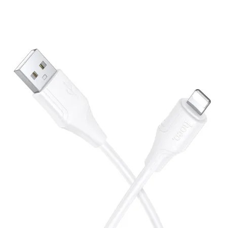 Kabel USB A do Lightning Hoco 2,4A silikonowy 1 m X124 biały