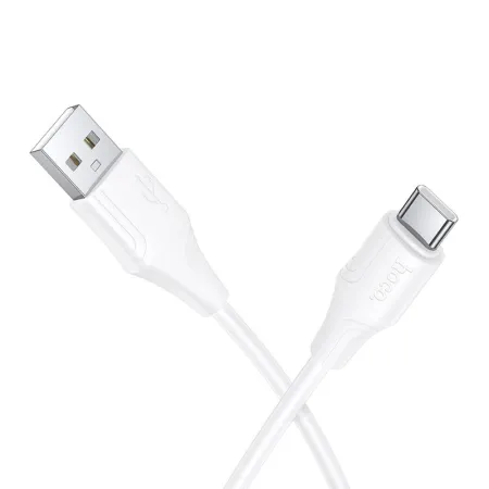 Kabel USB A do USB C Hoco 3A silikonowy 1 m X124 biały