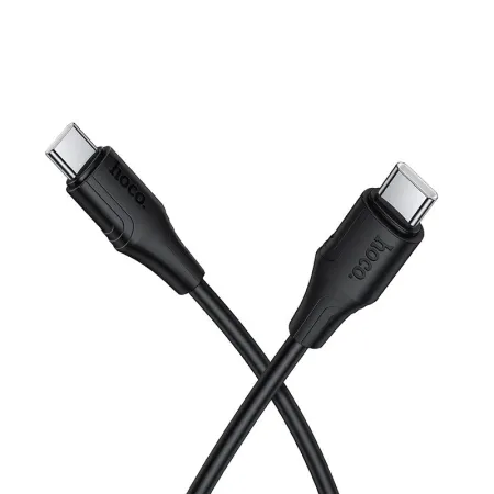 Kabel USB C do USB C Hoco 3A 60W Silikonowy 1 m X124 czarny