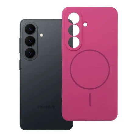 Etui na Samsung S26 Silicone 2mm (camera protection) zgodne z MagSafe różowe