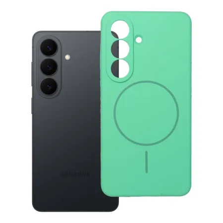 Etui na Samsung S26 Silicone 2mm (camera protection) zgodne z MagSafe miętowe