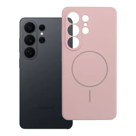 Etui na Samsung S26 ULTRA Silicone 2mm (camera protection) zgodne z MagSafe pudrowy różowe